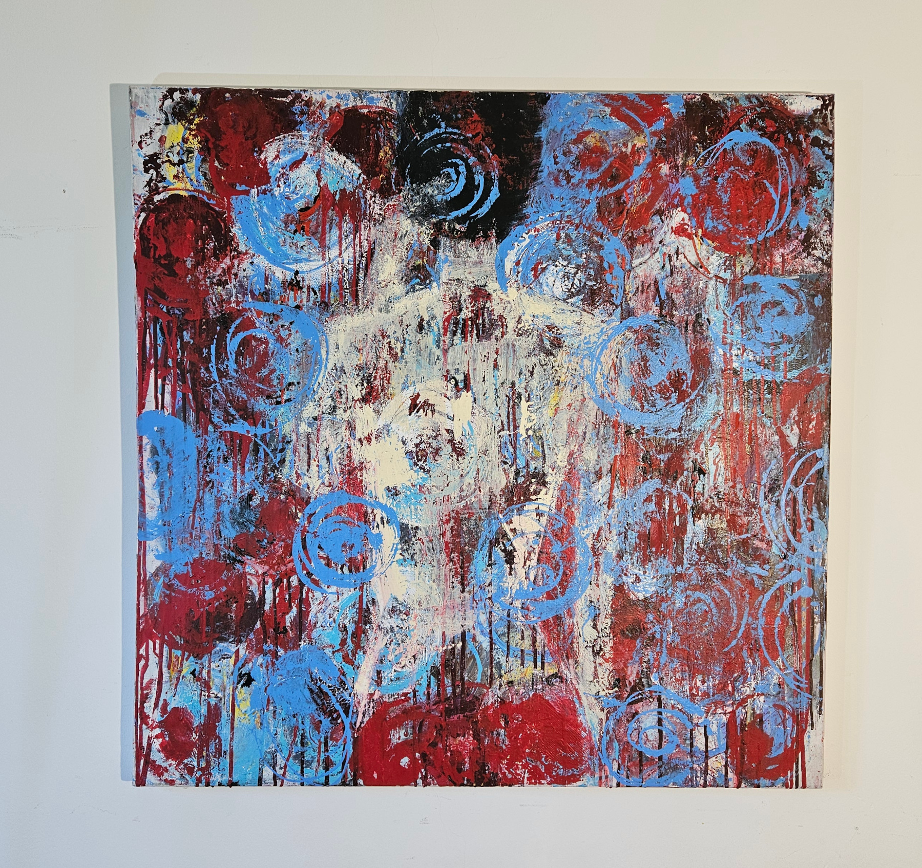 Flower Woman — Acrylic Painting on Canvas, 100x100 cm - Image 2