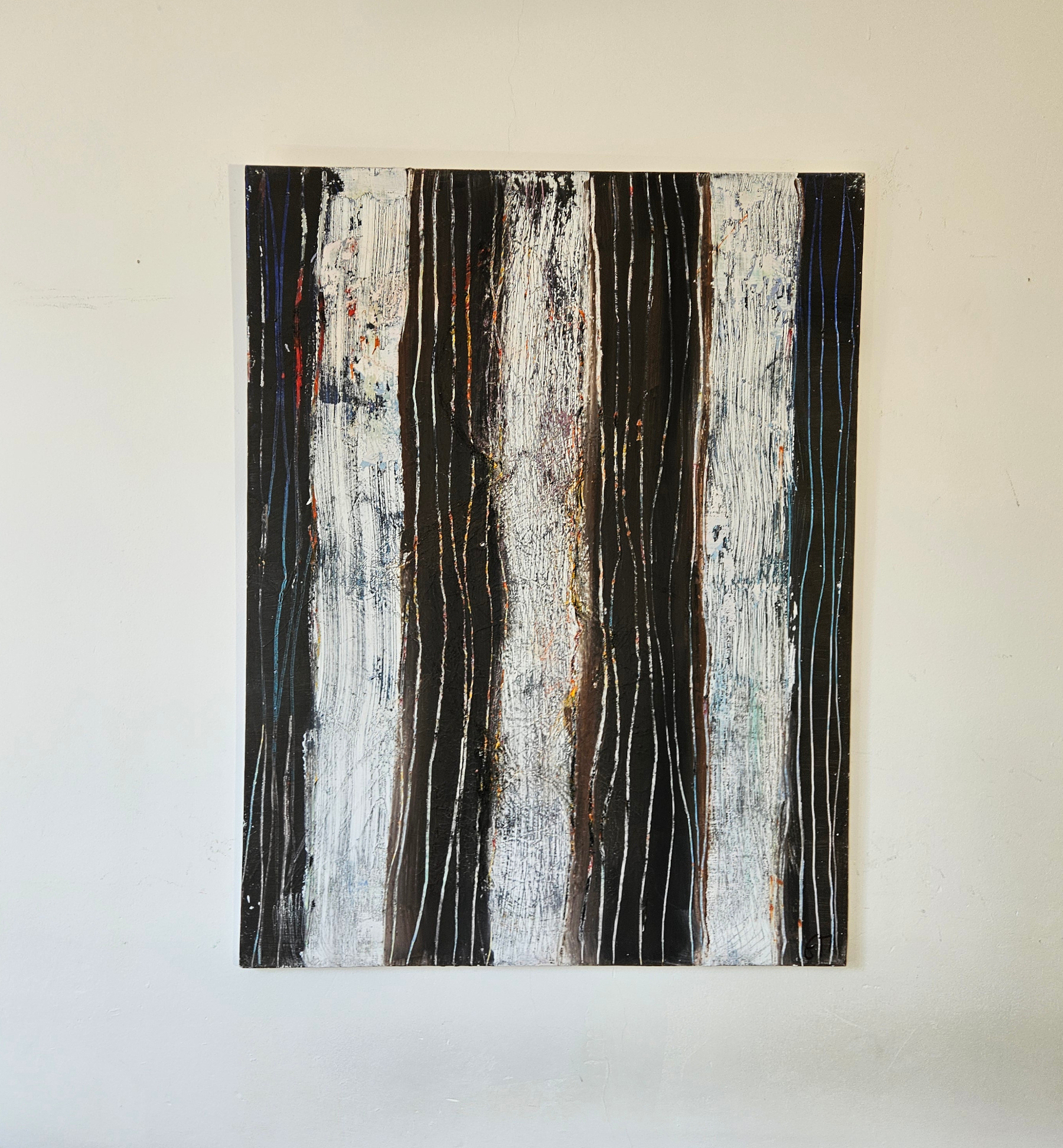 Brown Trunks, contemporary acrylic painting on canvas, 116x89 cm. - Image 2