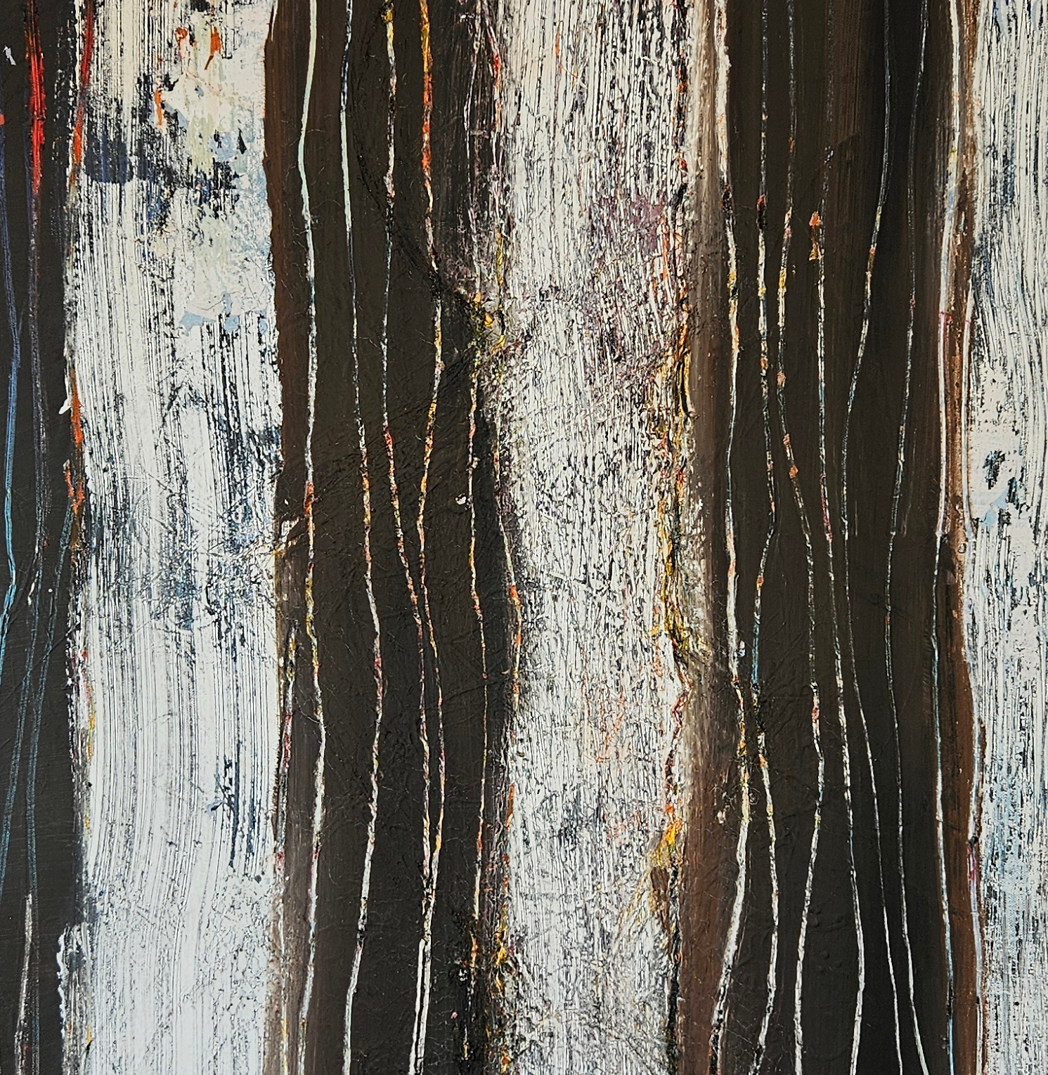 Brown Trunks, contemporary acrylic painting on canvas, 116x89 cm. - Image 3