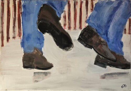 Billy Elliot, acrylic on canvas, 116 × 89 cm.